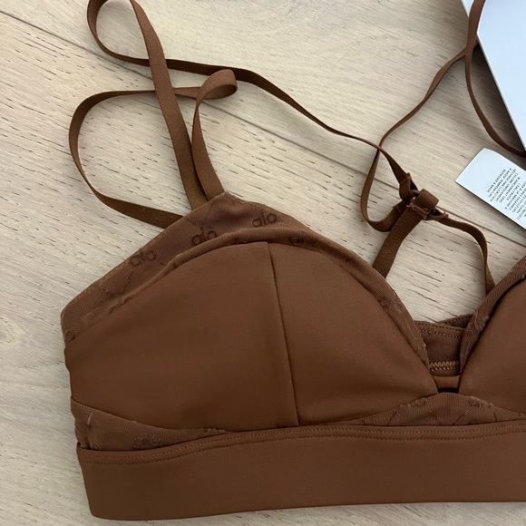 ALO Airlift Mesh Celeste Bra Brand new Cinnamon Brown - Picture 2 of 4